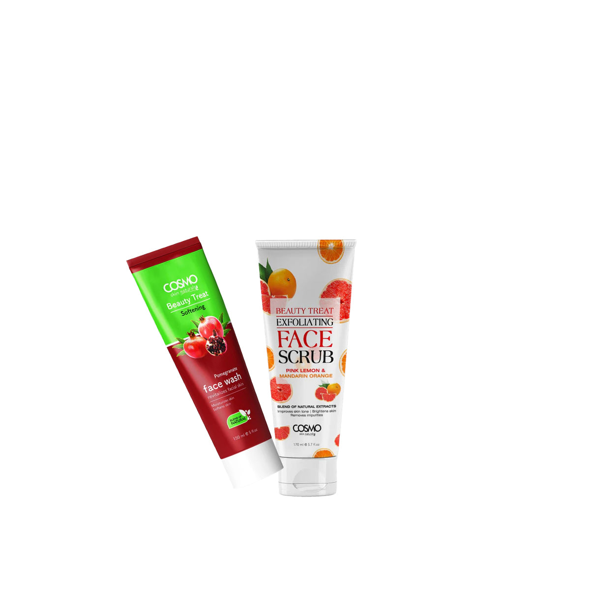 Pomegranate Face Wash 150ml & Pink Lemon & Mandarine Face Scrub 170ml